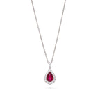 Pear-Shaped Ruby & Diamond Pendant