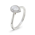 Pear Cut Diamond Halo Ring