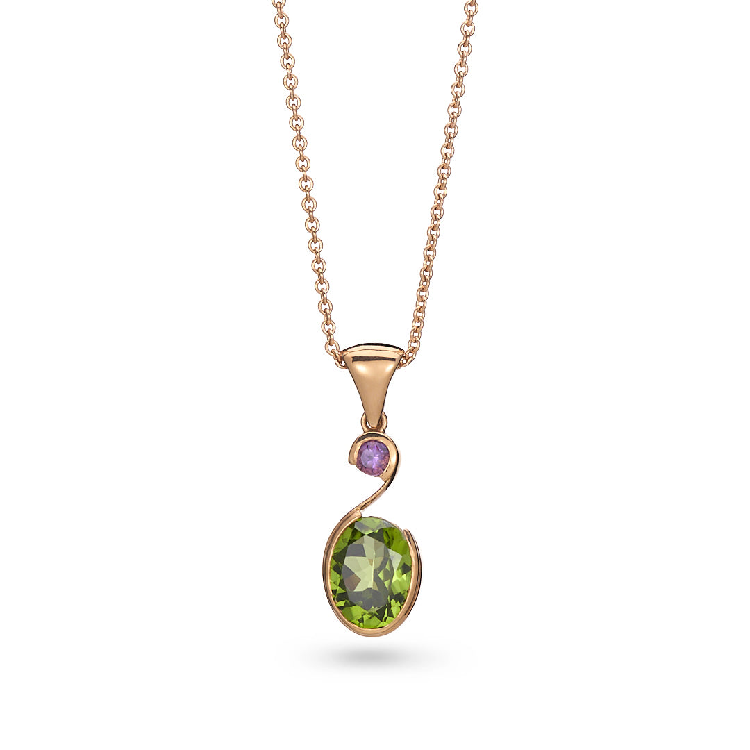 Peridot & Amethyst Pendant
