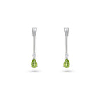 Peridot Bar Drop Earrings