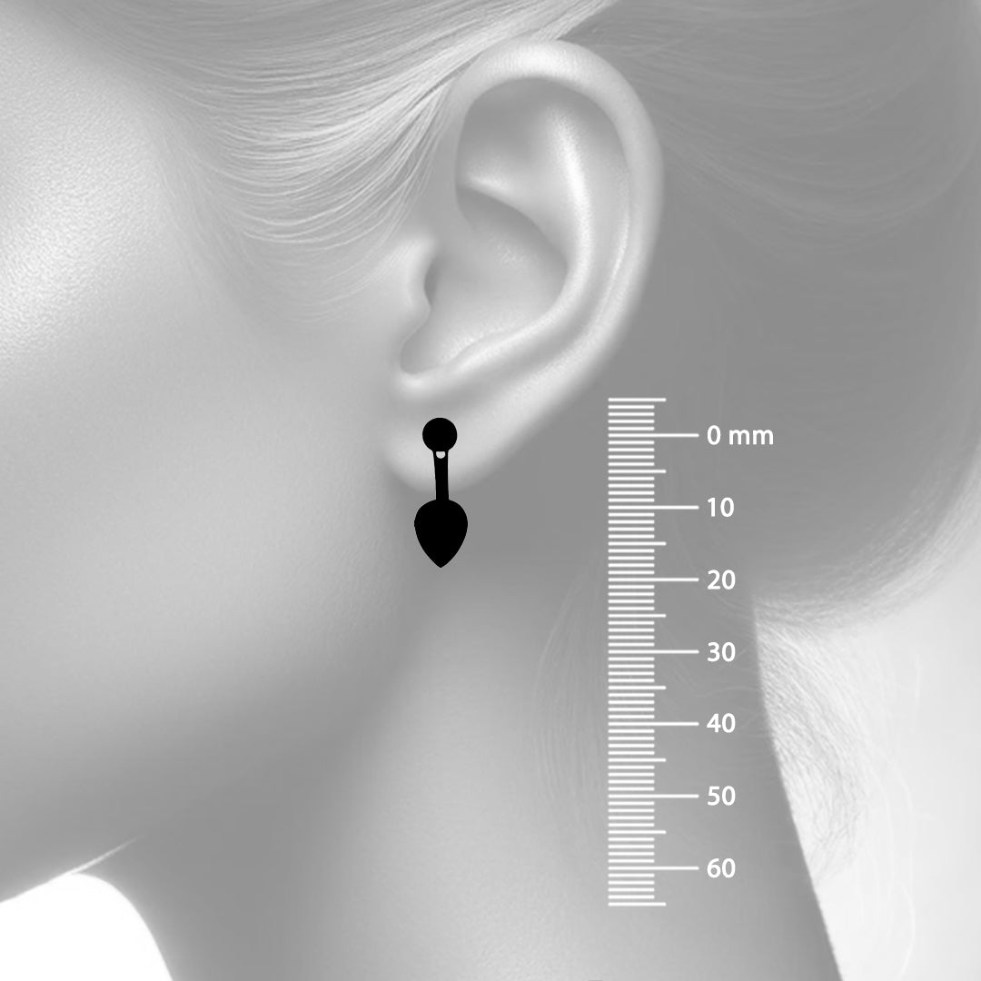 Peridot & Diamond Detachable Earrings Size Guide