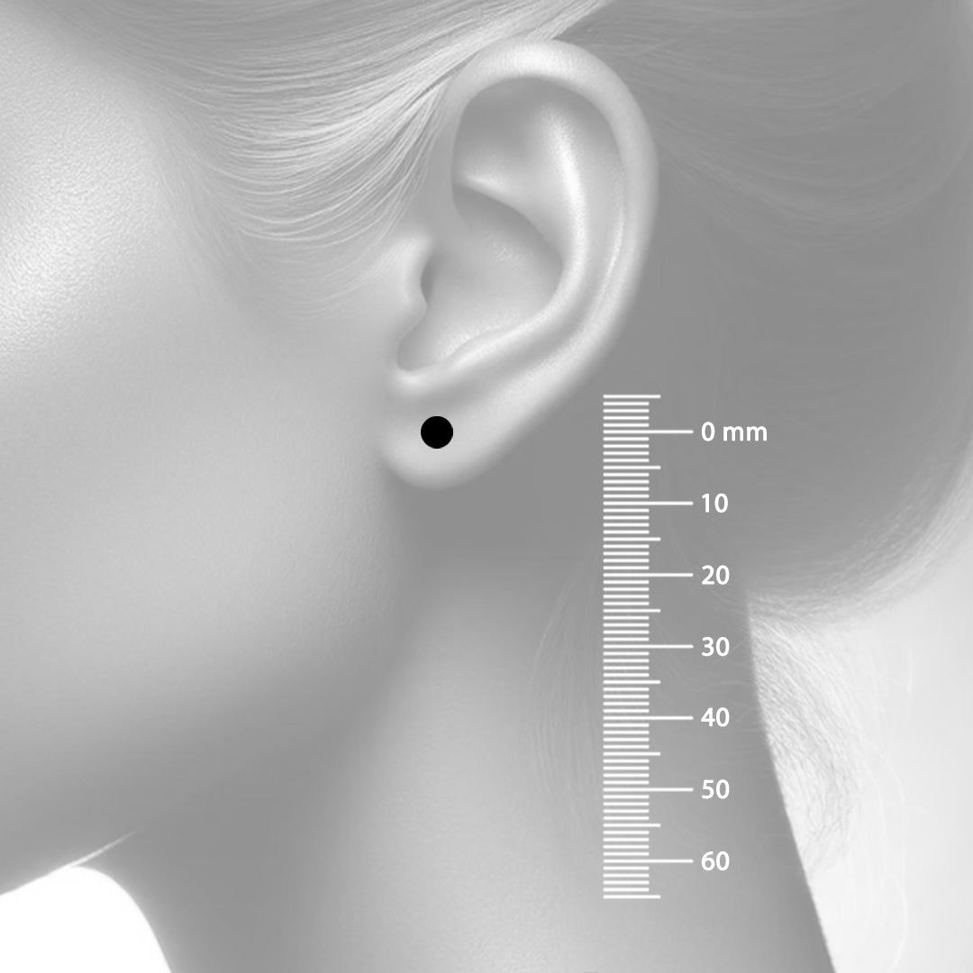 Peridot & Diamond Detachable Stud Size Guide