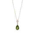 Peridot & Diamond Drop Pendant