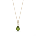 Peridot & Diamond Drop Pendant