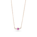 Pink Sapphire & Diamond Scatter Pendant