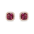 Pink Tourmaline & Diamond Earrings
