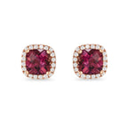 Pink Tourmaline & Diamond Earrings