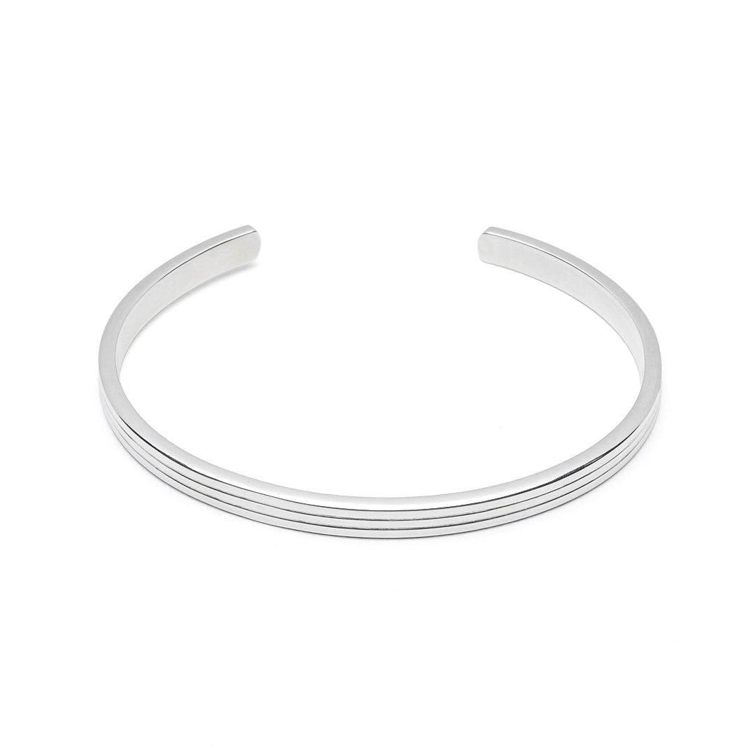 Pinstriped Men's Torque Bangle