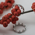 Diamond Crown Double Stacking Rings