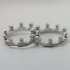 Diamond Crown Double Stacking Rings