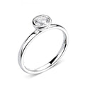 Platinum & Diamond Rubover Set Ring