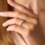 Platinum & Diamond Rubover Set Ring