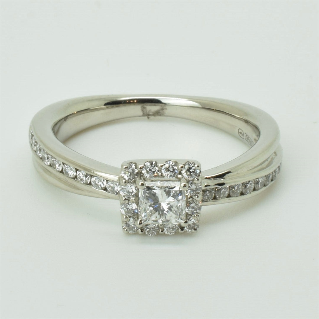 Princess Cut Diamond Halo Ring