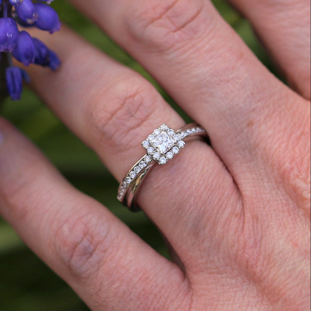 Princess Cut Diamond Halo Ring