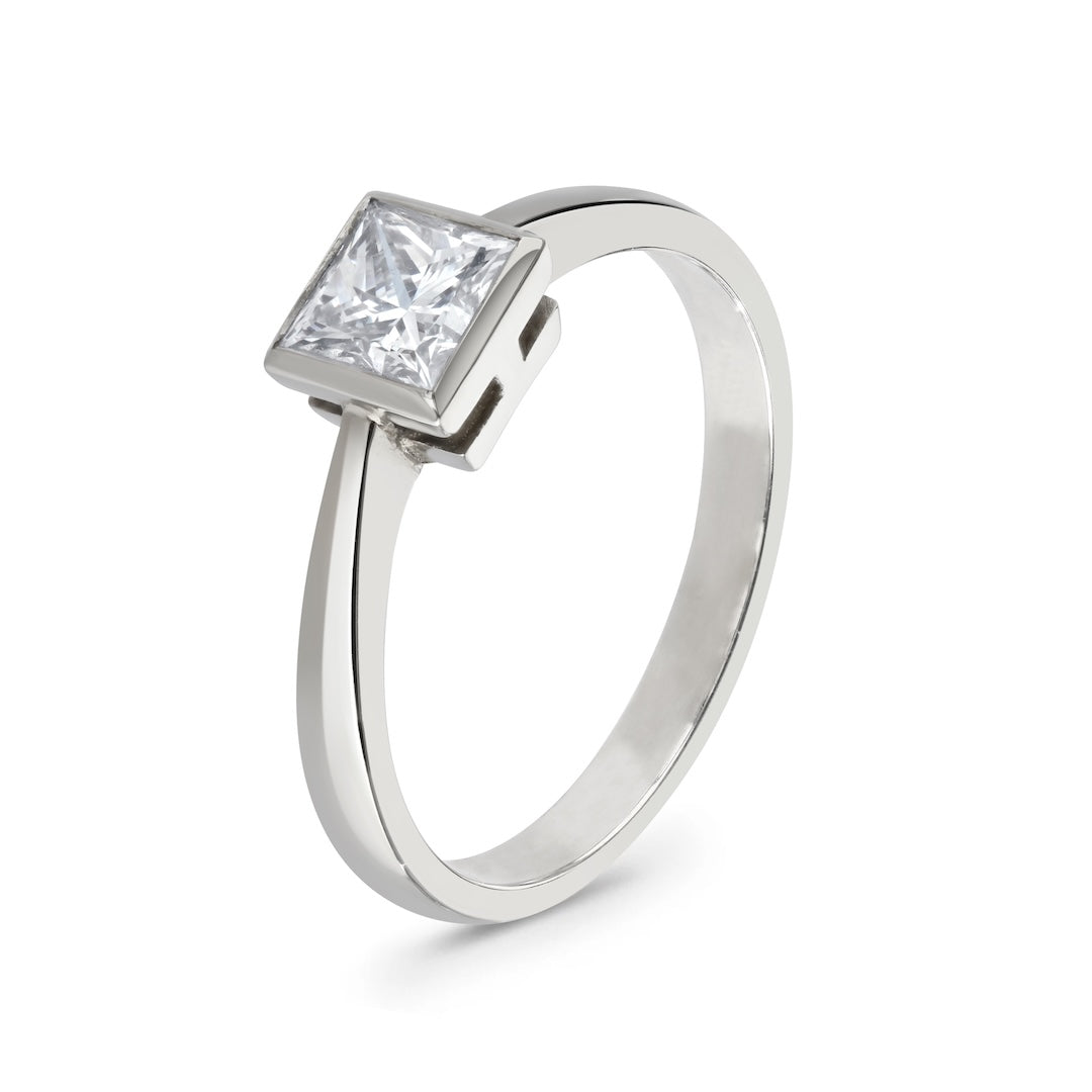 Princess Cut Diamond Solitaire