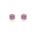 Purple Sapphire & Diamond Studs