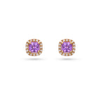 Purple Sapphire & Diamond Studs