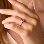 Purple Spinel & Diamond Ring