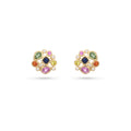 Rainbow Sapphire & Diamond Earrings