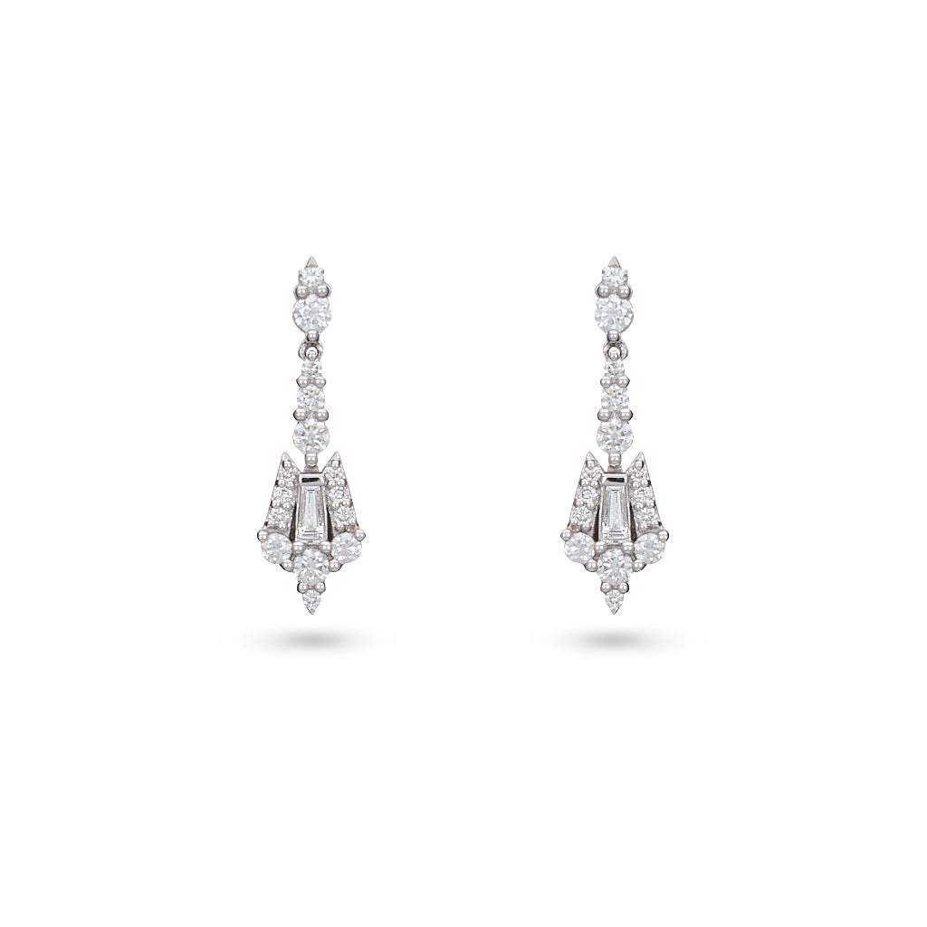 Regency Style Diamond Earrings
