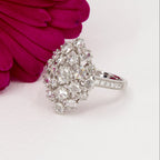 Rose Cut Diamond Cluster Ring