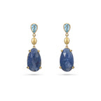 Rose-Cut Sapphire Earrings