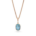 Rose Gold Aquamarine Pendant