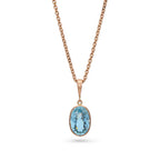 Rose Gold Aquamarine Pendant