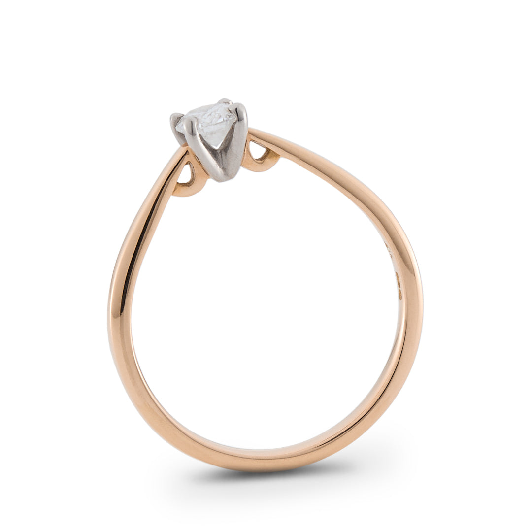 Rose Gold Diamond Solitaire Ring