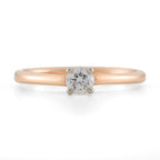 Rose Gold Diamond Solitaire Ring