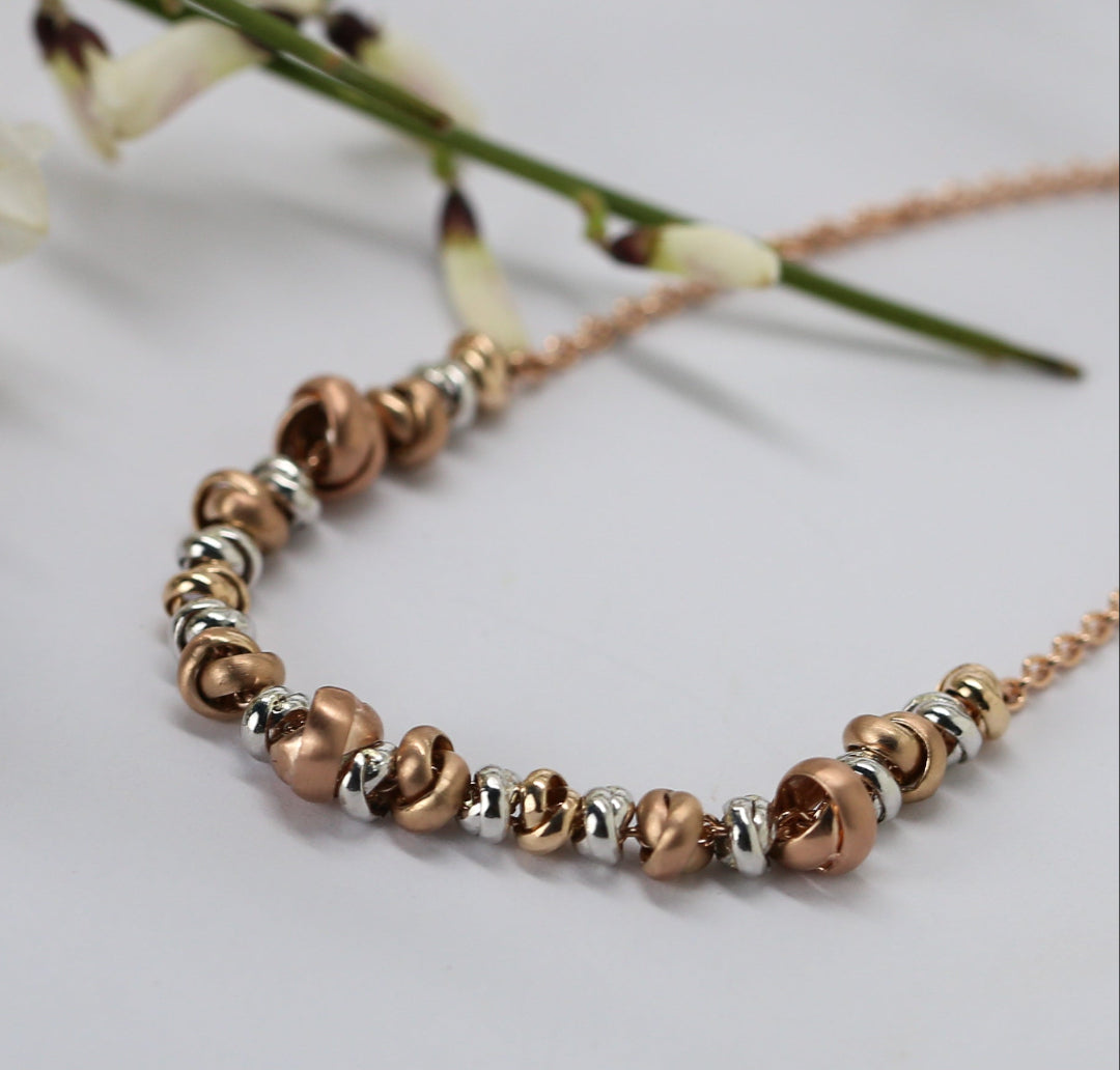 Rose Gold & White Gold Knot Bracelet