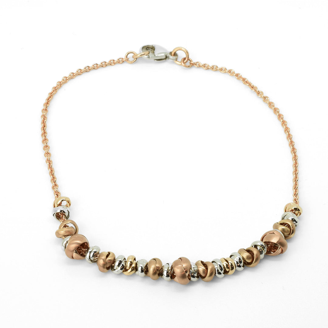 Rose Gold & White Gold Knot Bracelet