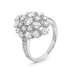Rose Cut Diamond Cluster Ring