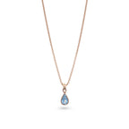 Rose Gold Aquamarine Pendant