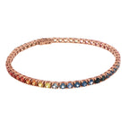 Rainbow Sapphire Tennis Bracelet
