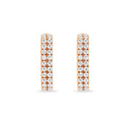 Rose Gold & Diamond Hoop Earrings