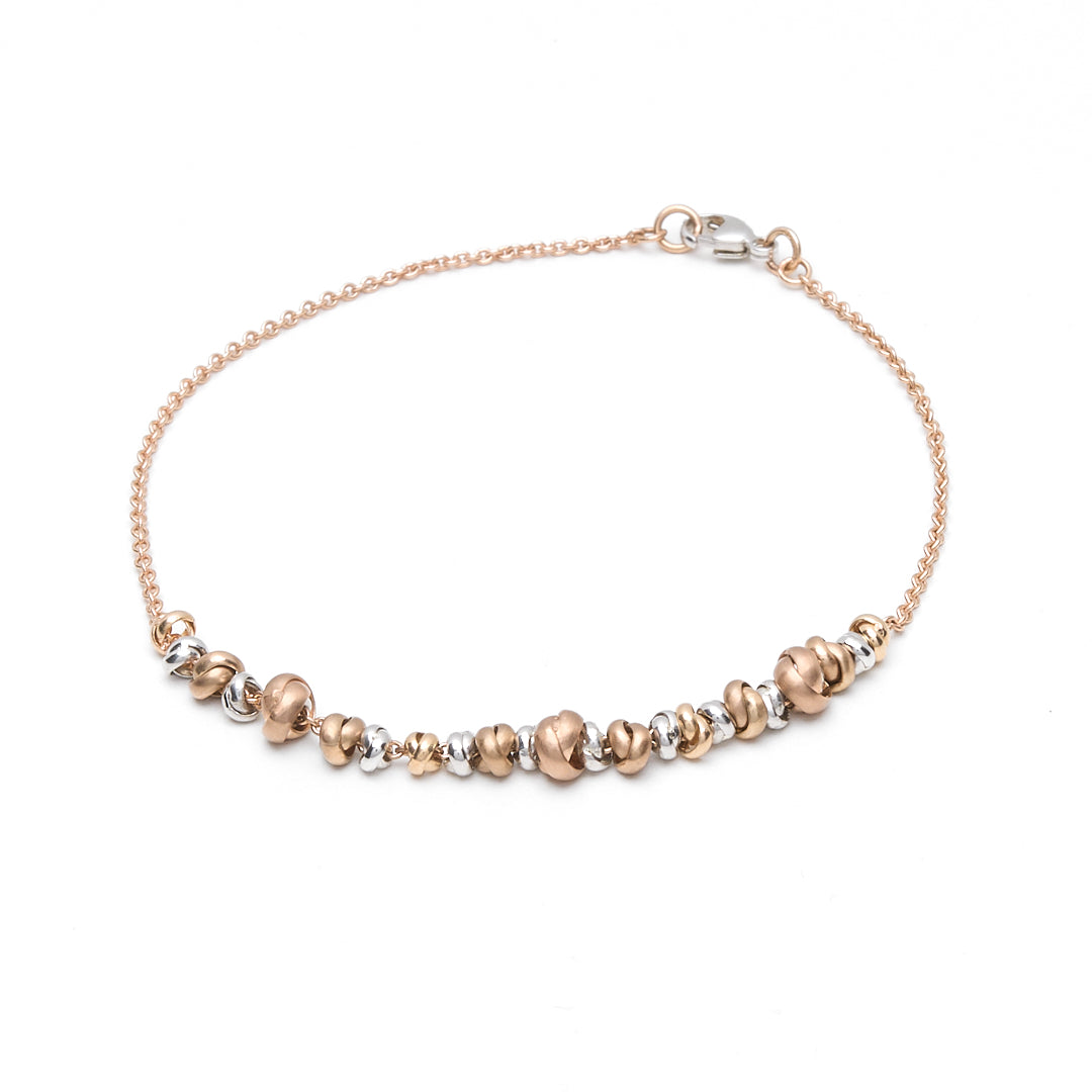 Rose Gold & White Gold Knot Bracelet