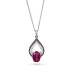 Ruby & Black Diamond Pendant