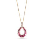 Ruby & Diamond Drop Pendant
