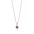 Ruby & Diamond Square Pendant
