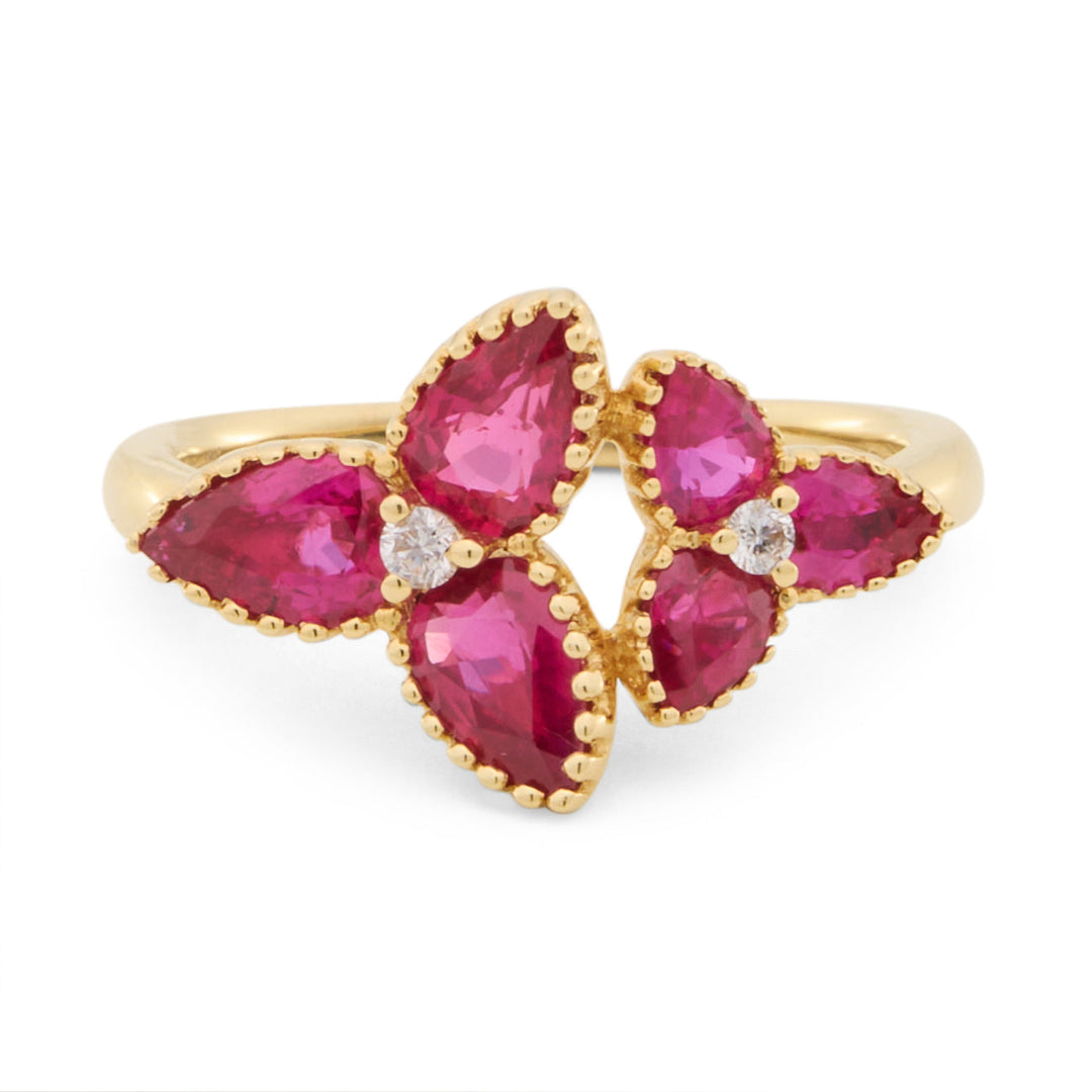 Ruby Flower Ring