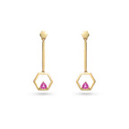 Ruby Geometric Drop Earrings