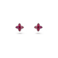Ruby Star Stud Earrings