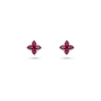 Ruby Star Stud Earrings