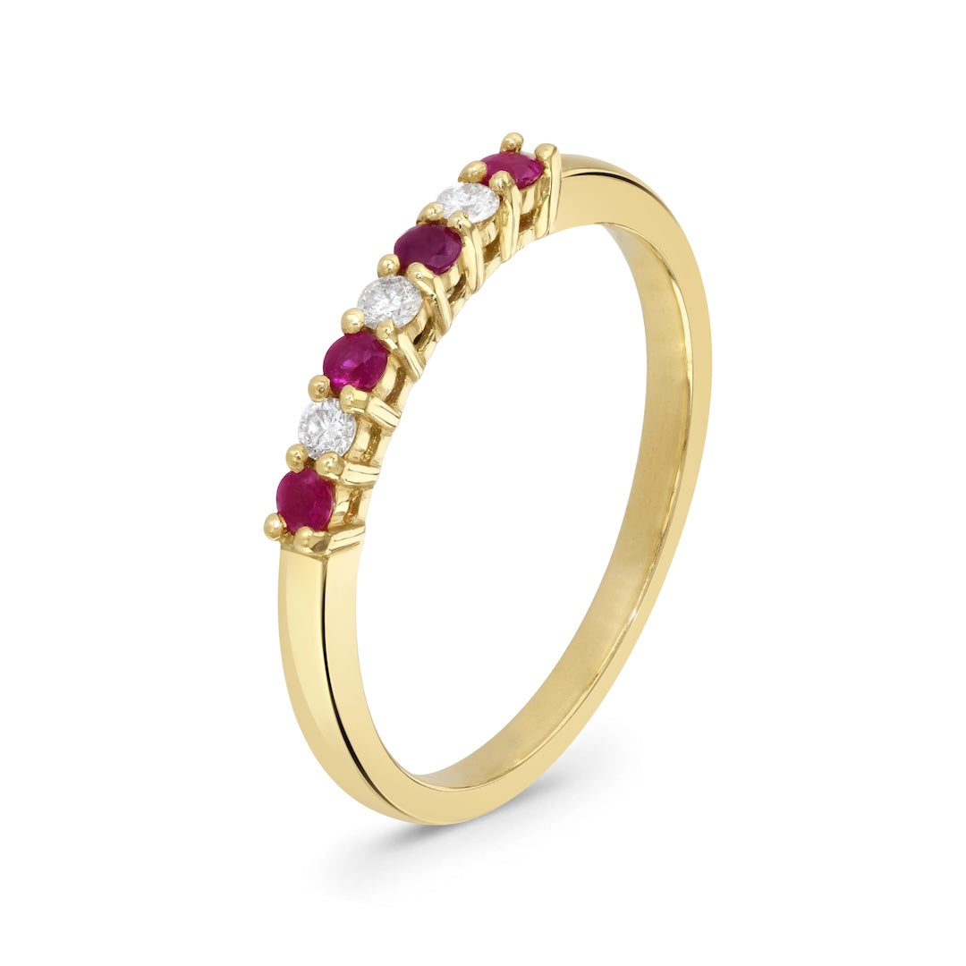 Ruby & Diamond Eternity Ring