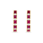 Ruby & Diamond Hoop Earrings