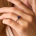 Sapphire & Baguette Diamond Ring