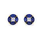 Sapphire & Diamond Cluster Earrings