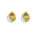 Satin & White Gold Stud Earrings