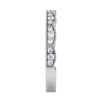 Scalloped Edge Diamond Wedding Ring